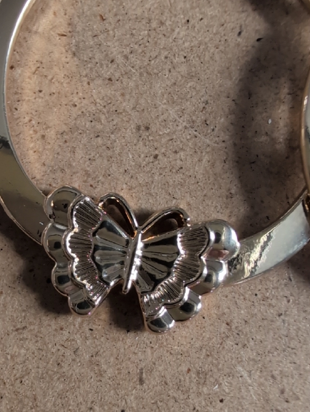 wild fable Gold Hoop Earring Set with Crystal and Butterfly Accents - Picture 4 of 8